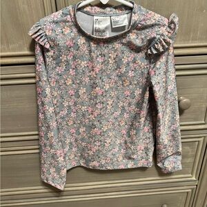 H&M Floral Long-Sleeve Rashguard Swimsuit
